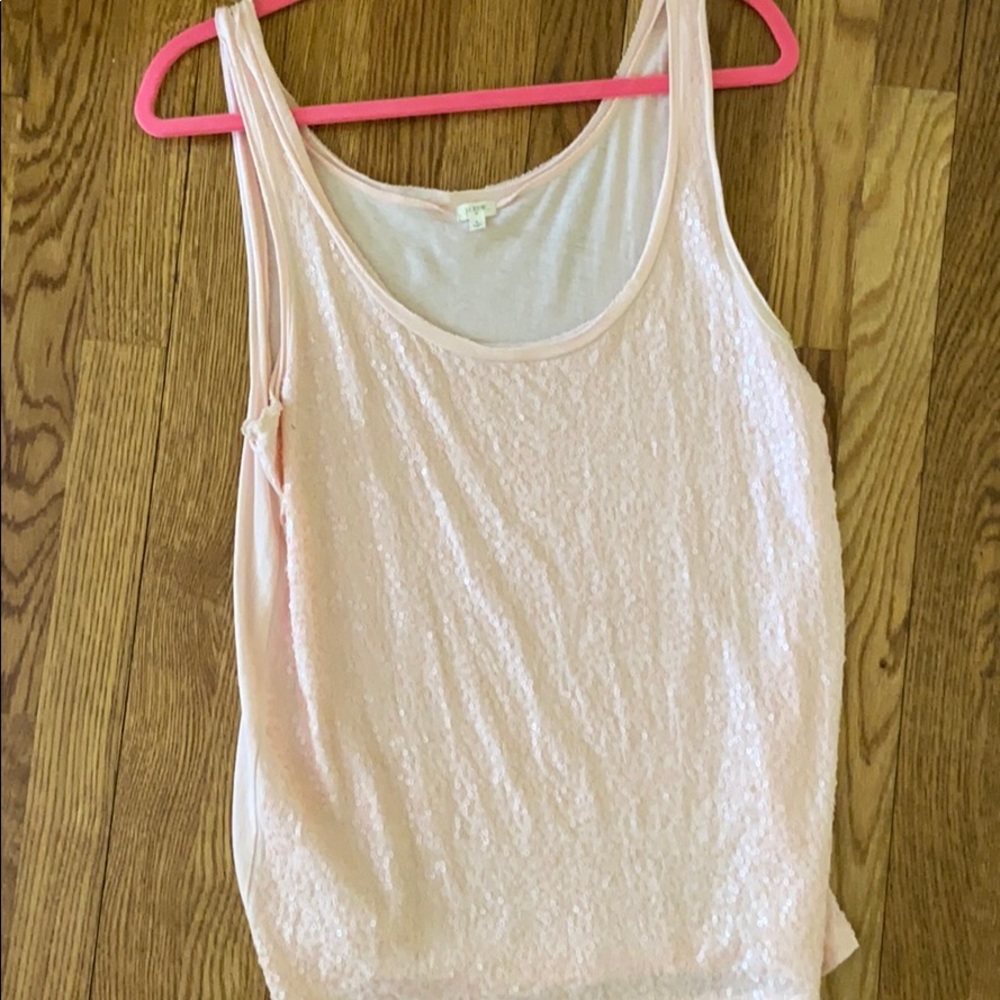 Sparkly Pink J. Crew tank top